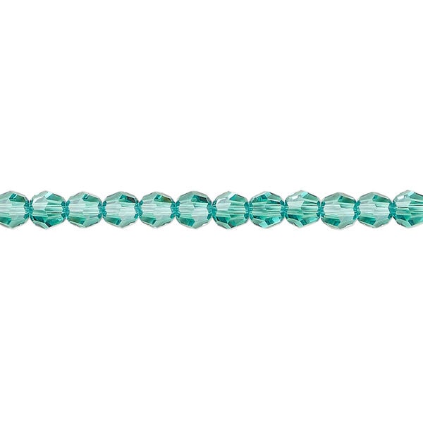 Bead 1pkg144 Caribbean green, Crystal Passions&reg; Regenerated 4mm round 5000 image number 0