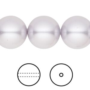 Pearl 5pk lavender, Crystal Passions® 16mm round 5811