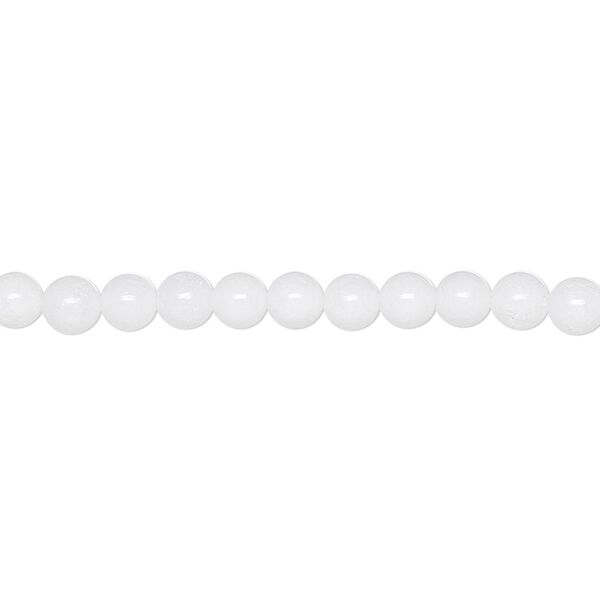 Snow quartz 1pkg1, round bead natural 15.5-16 inch 4mm image number 0