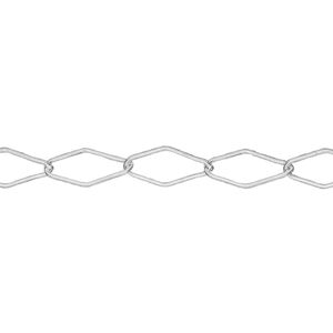 Chain 1pkg1 sterling silver diamond, 6mm, 5 foot unfinished