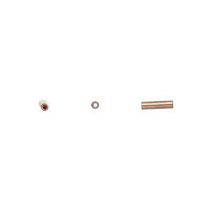 Bead, copper, 6.5x1.5mm tube. Sold per pkg of 100.