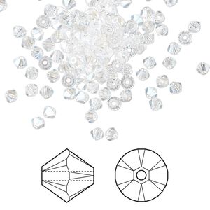 Bead 144pk crystal moonlight, Crystal Passions® 3mm bicone 5328