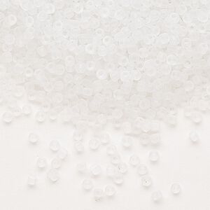 Seed bead, Dyna-Mites™, glass, pkg/40g, #11 round, translucent matte clear, (4MA 11/0 RR).