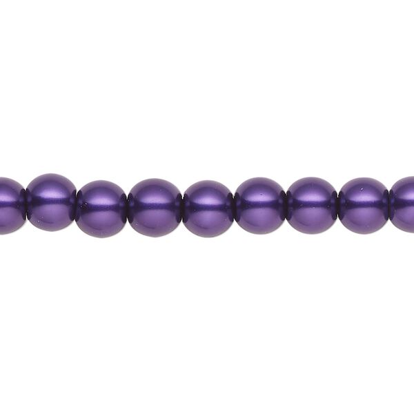Pearl 2pk purple, Celestial Crystal® 6mm round 15.5-16 inch image number 0