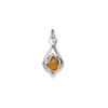 Carnelian / sterling silver 1pkg1, open beaded teardrop drop antiqued 15x9mm image number 1