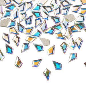 Flat back 720pk crystal AB foil back, Preciosa MAXIMA Czech crystal rhinestone 6.4x4.2mm kite