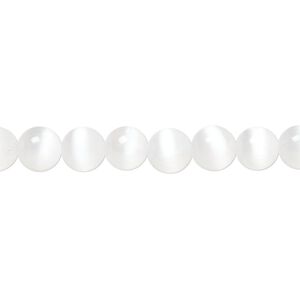Selenite 1pkg1, round bead 15.5-16 inch 6mm