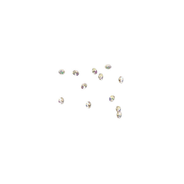 12pk crystal luminous green foil back, Crystal Passions® 1mm round PP9 1028 image number 0
