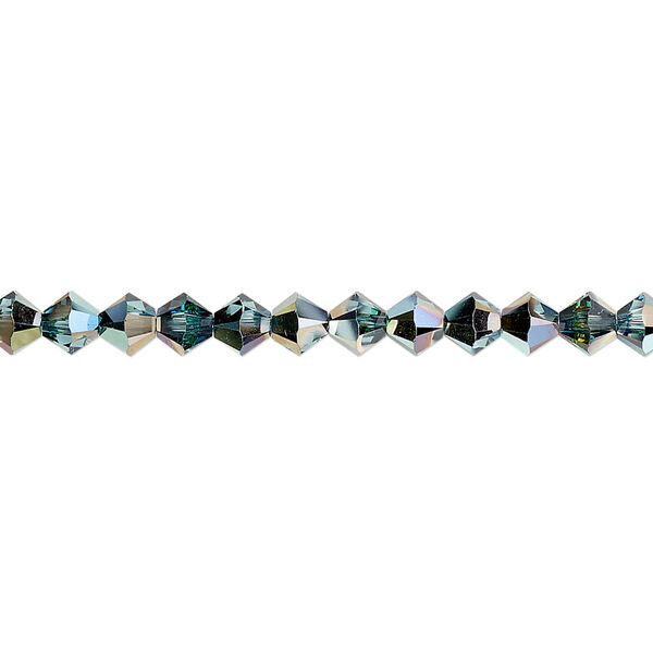 Bead 144pk aquamarine golden Sahara, Crystal Passions® 4mm bicone 5328 image number 0