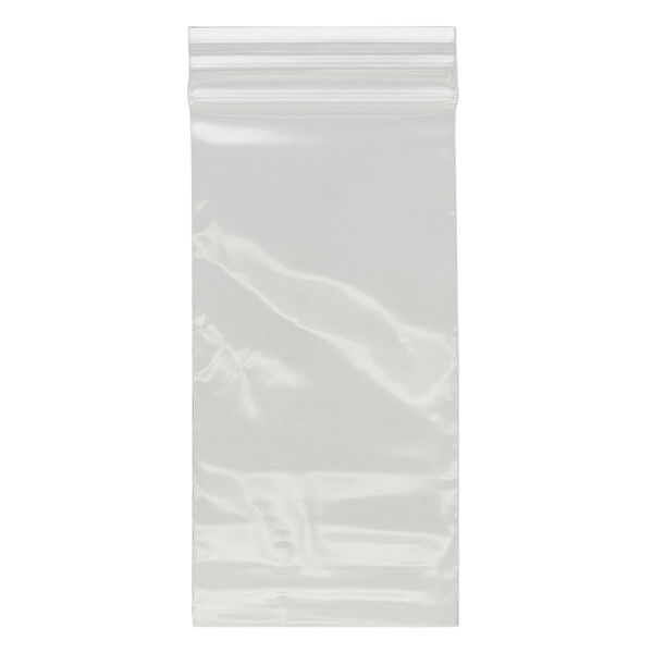 Bag, Tite-Lip™, plastic, clear, 2x4-inch top zip. Sold per pkg of 100. image number 1