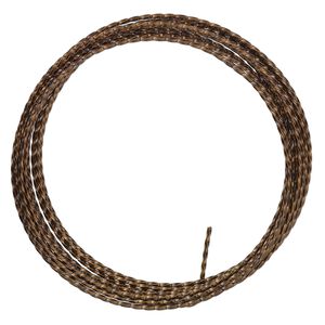 Wire, ParaWire™, vintage bronze-finished copper, twisted square, 18 gauge. Sold per 8-foot section.