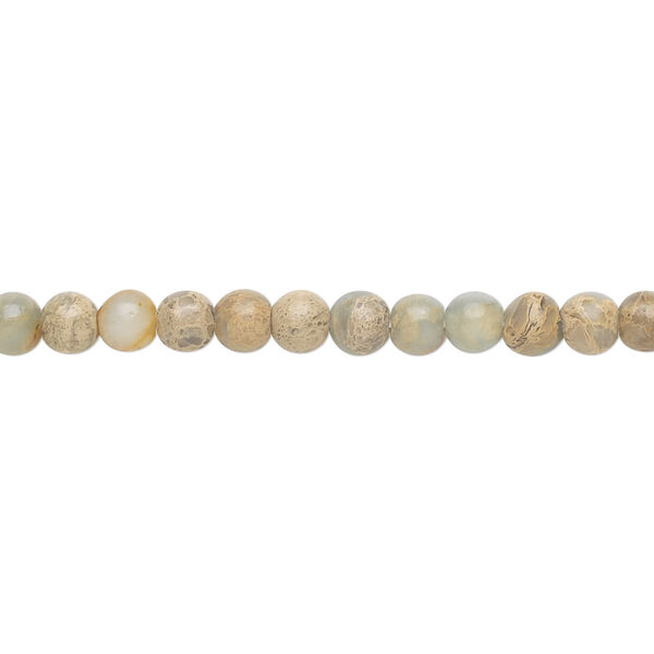 Bead, aqua terra "jasper" (onyx marble) (natural), 4mm round, B grade, Mohs hardness 3. Sold per 15-1/2" to 16" strand. image number 0