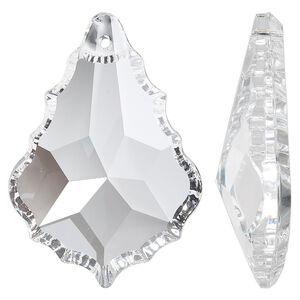 Suncatcher 20pk clear, Asfour Crystal 50x35mm top-drilled faceted baroque