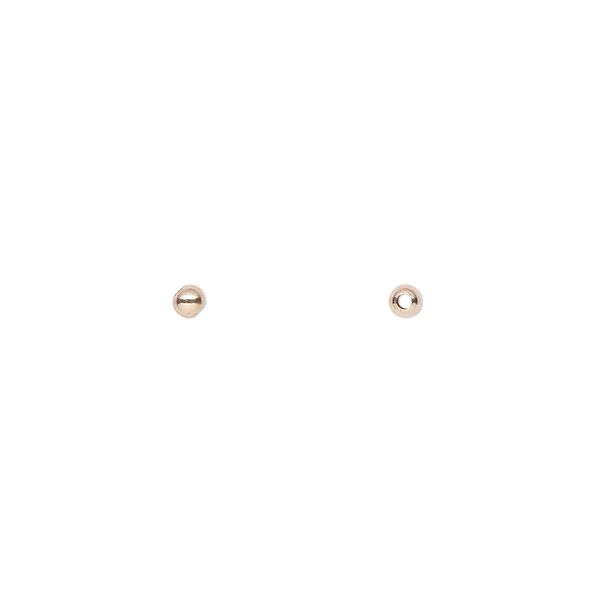 Bead, 14Kt rose gold-filled, 2.5mm seamless round. Sold per pkg of 100. image number 0