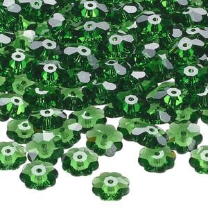 Margarita flower 144pk fern green, Crystal Passions® 8x3mm 3700