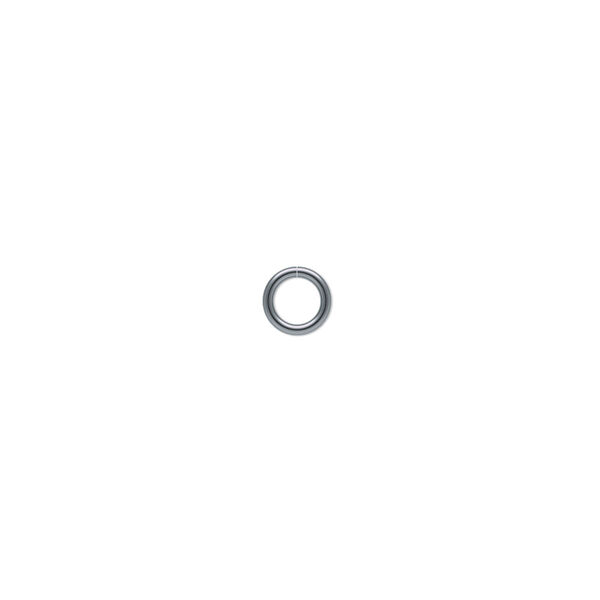 Jump ring, gunmetal-plated brass, 5mm round, 3.6mm inside diameter, 22 gauge. Sold per pkg of 1,000. image number 0
