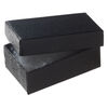 Paper / "cotton" (polyester) 1pkg10, rectangle box / swirl design black 2.5x1.5x.88 inch image number 0