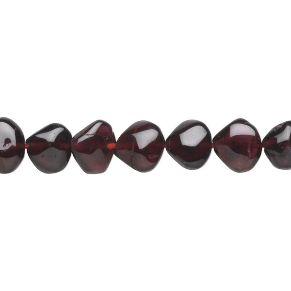 Garnet 1pkg1, hand-cut puffed teardrop bead 15.5-16 inch 7mm image number 0