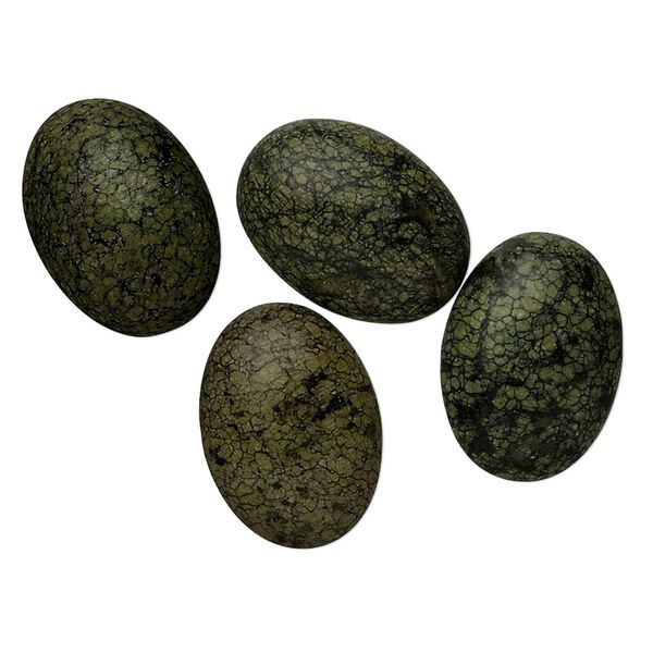 Russian serpentine 1pkg4, calibrated oval cab natural 18x13mm image number 0