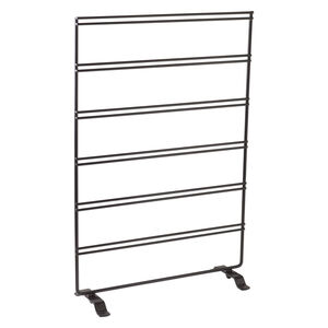 Display, earring, steel, black, 14 x 9-1/2 x 3-1/4 inches. Sold individually.