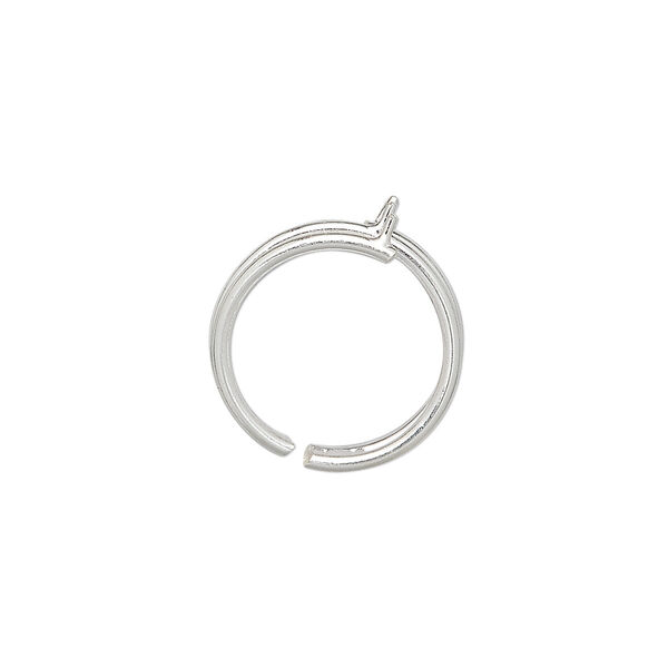 Ring, sterling silver, spiral with 3-pegs, adjustable. Sold individually. image number 0