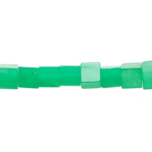 Quartz 1pkg1, cube bead 15 inch 6mm