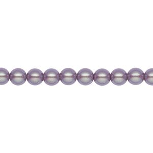 Pearl 500pk pearlescent violet, Preciosa Czech crystal 5mm round