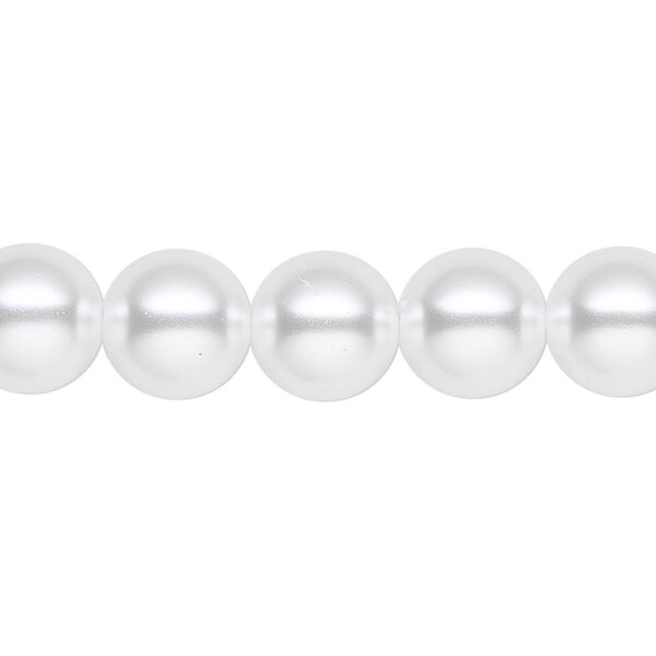 Pearl 2pk white, Celestial Crystal® 10mm round 15.5-16 inch image number 0