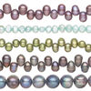 Pearl mix 1pkg5 freshwater, 4x3mm-30x21mm mixed shape, 15 inch cultured mixed colors image number 0
