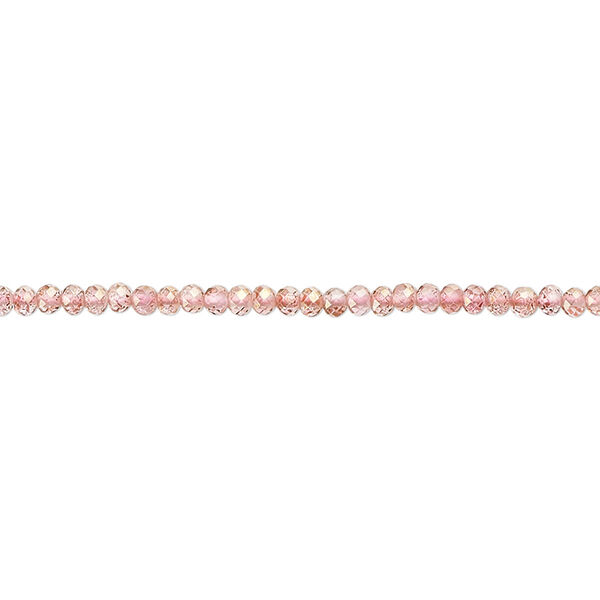 Quartz crystal 1pkg1, hand-cut faceted round bead B grade, 12 inch 2-3mm image number 0