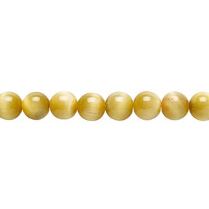 Honey tigereye 1pkg1, round bead natural 8 inch 6mm