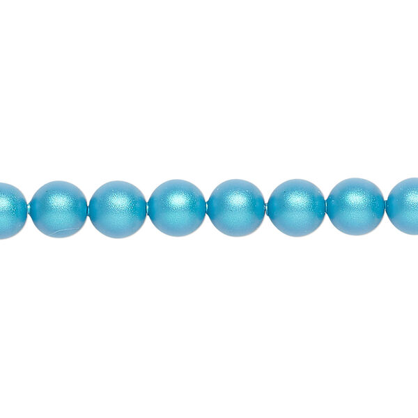 Pearl 50pk iridescent dark turquoise, Crystal Passions® 6mm round 5810 image number 0