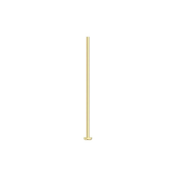 Head pin, 14Kt gold-filled, 1 inch, 21 gauge. Sold per pkg of 10. image number 0