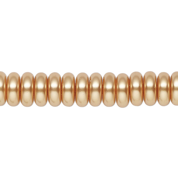 Pearl 1pk bright gold, Celestial Crystal® 8x3mm rondelle 15.5-16 inch image number 0