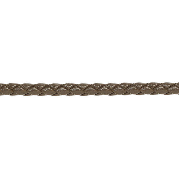 Bolo cord, leatherette, brown, 3mm braided round. Sold per 5-yard section. image number 0