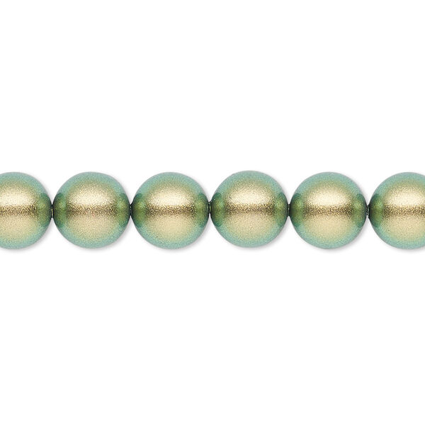 Pearl 250pk iridescent green, Swarovski® 8mm round 5810 image number 0