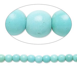 Magnesite 1pkg1, round bead 15 inch 3-5mm