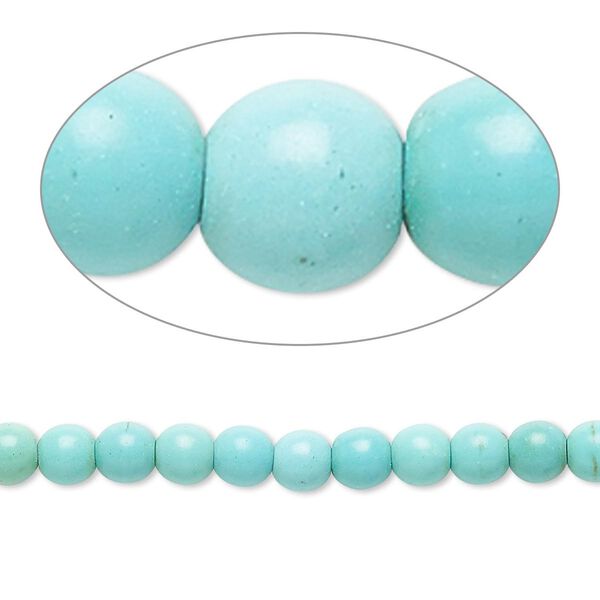 Magnesite 1pkg1, round bead 15 inch 3-5mm image number 0