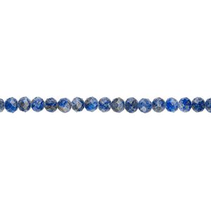 Lapis lazuli 1pkg1, hand-cut faceted rondelle bead natural 13 inch 3mm
