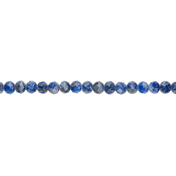 Lapis lazuli 1pkg1, hand-cut faceted rondelle bead natural 13 inch 3mm image number 0
