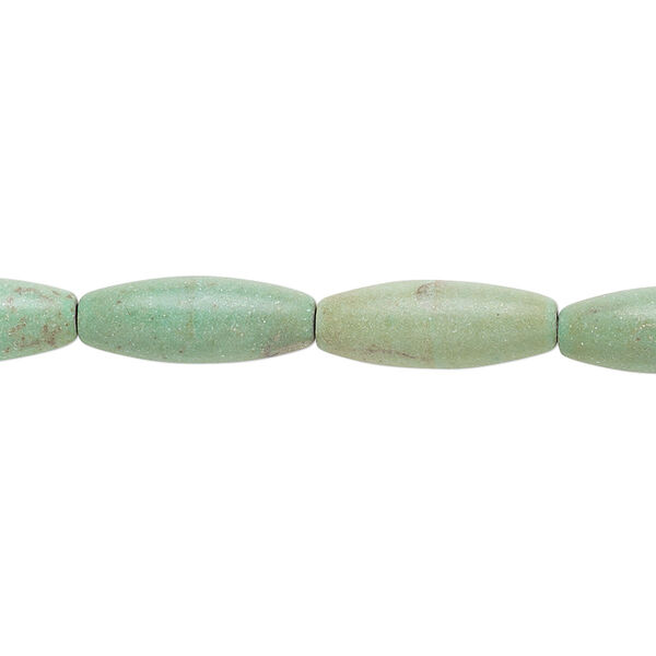 Magnesite 1pkg1, matte oval bead C grade, 15 inch 14x5mm-16x6mm image number 0