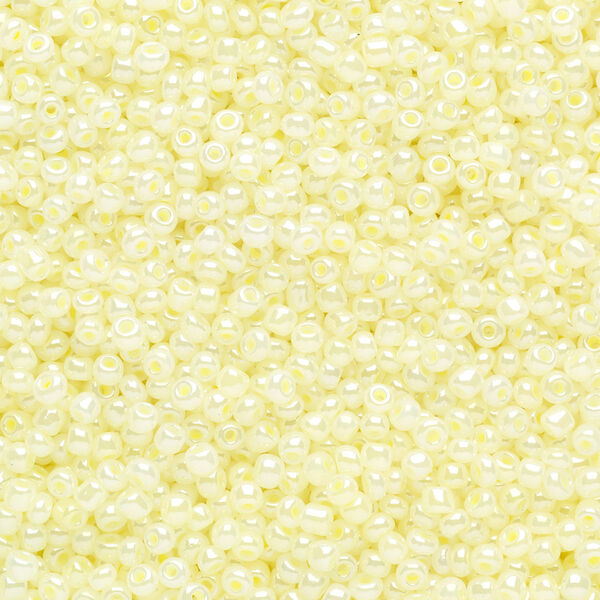 Seed bead, Ming Tree™, glass, pkg/1 pound, #11 round, opaque ceylon yellow. image number 0