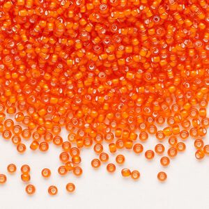 Seed bead, Preciosa Ornela, glass, transparent chalkwhite-lined hyacinth, #11 rocaille. Sold per 500-gram pkg.