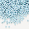 Seed bead, Preciosa Ornela Czech glass, 1pkg50g, 2.8-3.2mm rocaille, opaque matte terra dyed silent blue chalkwhite (06431) image number 0