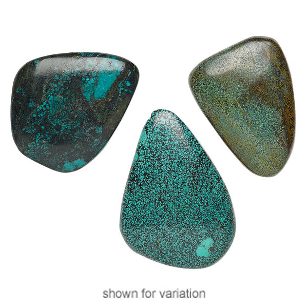Turquoise 1pkg3, non-calibrated freeform cab mix 16x13mm-58x38mm image number 1