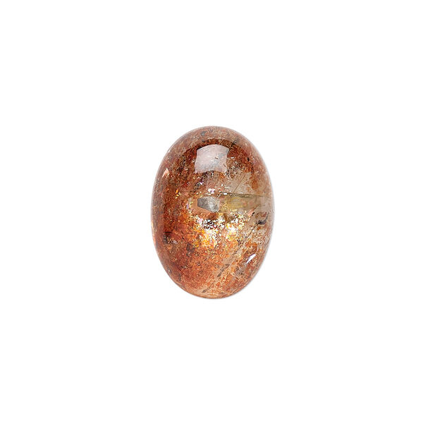 Cabochon, sunstone (natural), golden-orange, 18x13mm hand-cut calibrated oval, B+ grade, Mohs hardness 6 to 6-1/2. Sold individually. image number 0