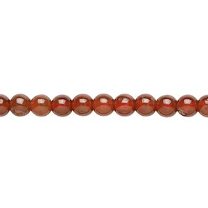 Spessartite garnet 1pkg1, round bead natural 15.5-16 inch 5-6mm