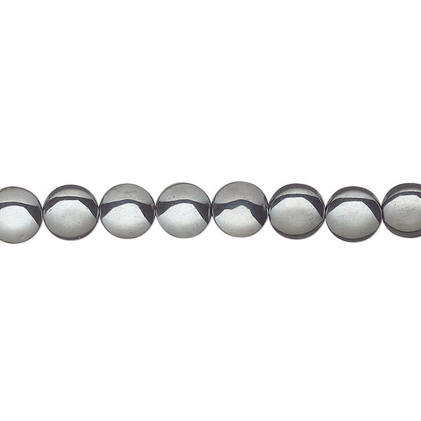 Bead, Hemalyke™ (manmade), 6mm flat round. Sold per 16-inch strand. image number 0