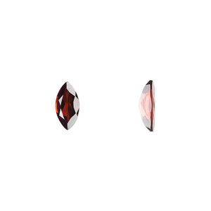 Almandite garnet 1pkg1, hand-cut faceted marquise gem natural 10x5mm