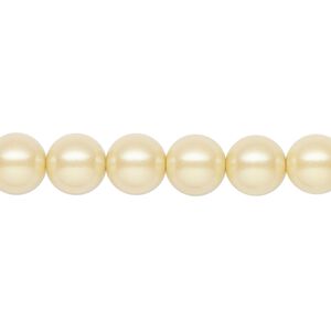 Pearl 100pk pearlescent yellow, Preciosa Czech crystal 8mm round